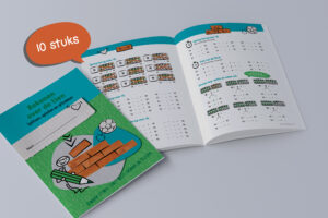 Oefenboek 'Rekenen over de tien' per 10